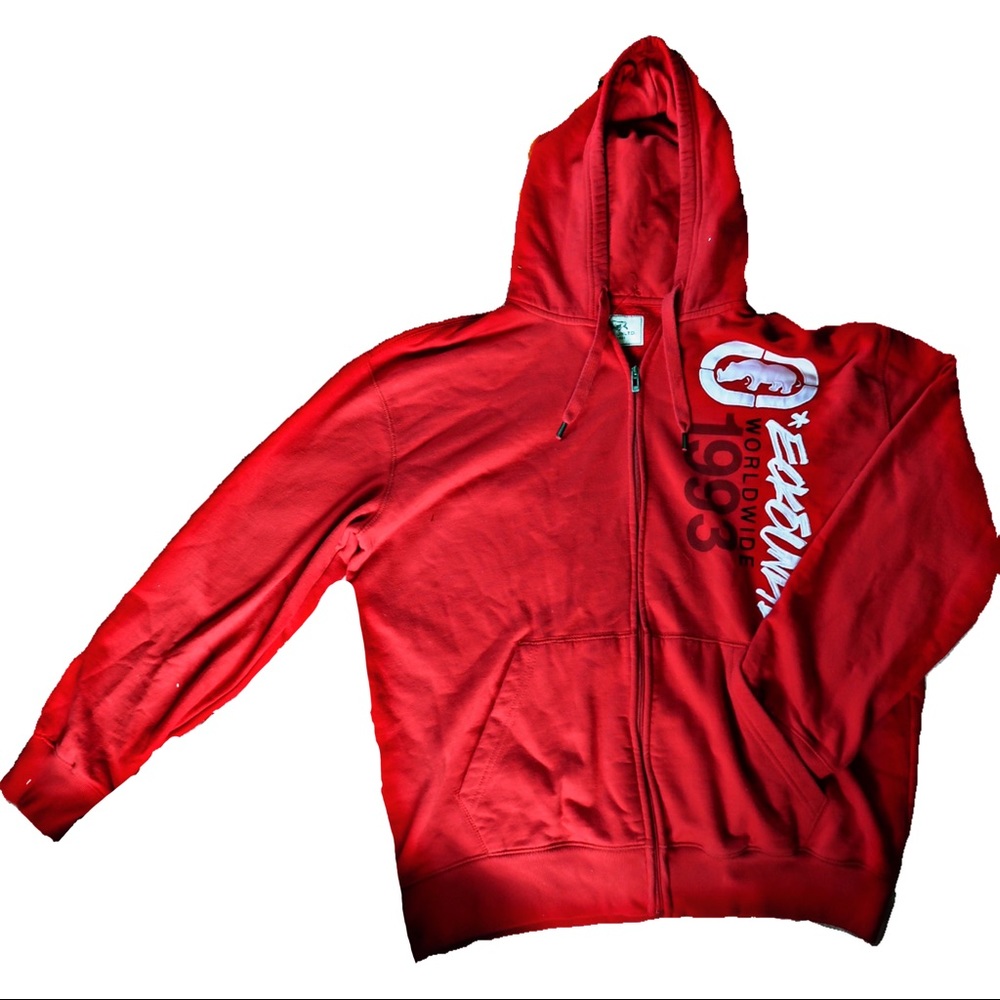 Red men’s ecko zip up hoodie